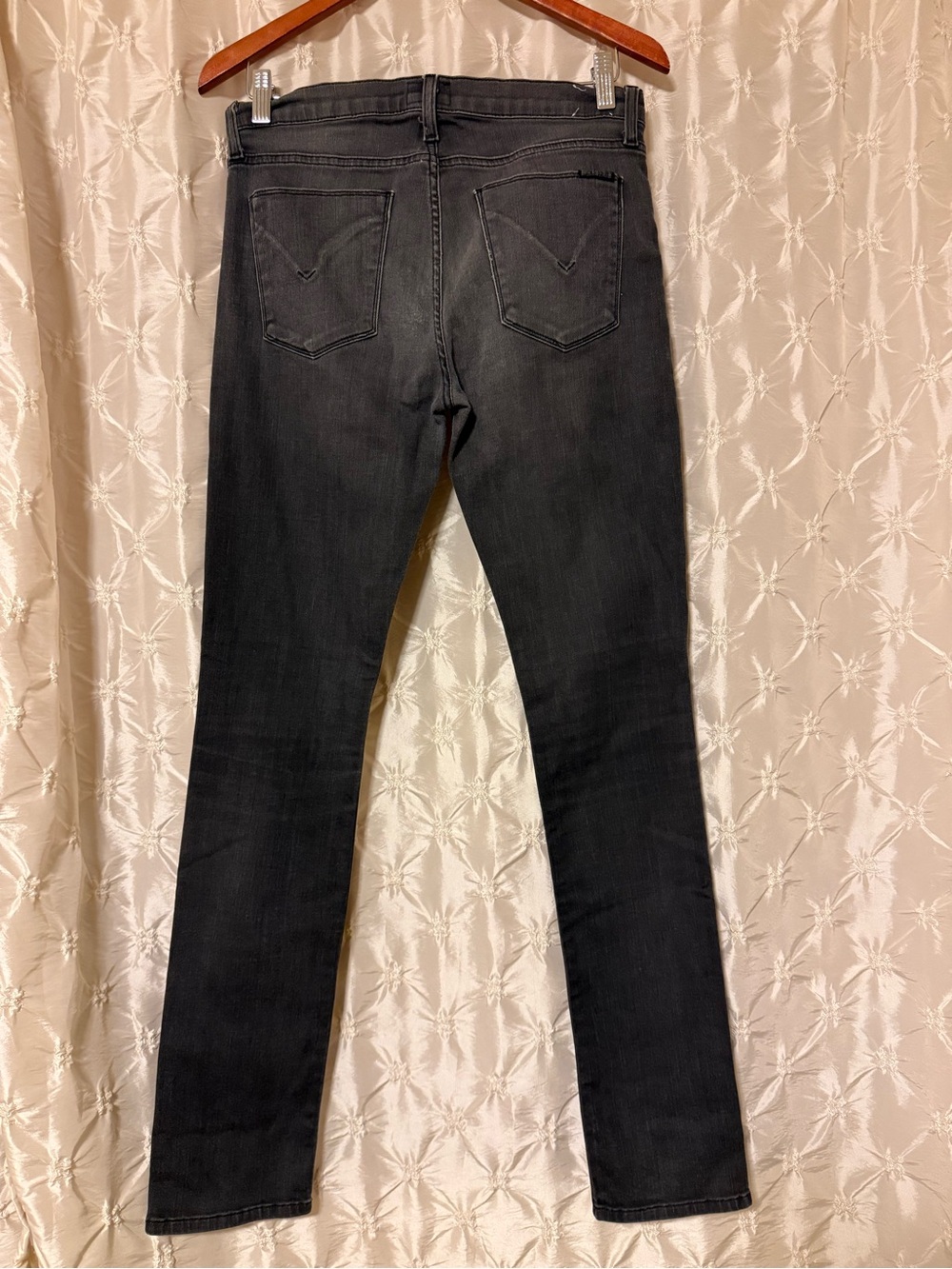 Hudson Washed Black/Grey Shine MidRise Skinny Jeans 29 - Picture 3 of 10